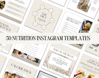 Nutrition Instagram Template Canva | Nutrition Instagram | Instagram Post Templates Nutrition | Instagram Template Nutrition