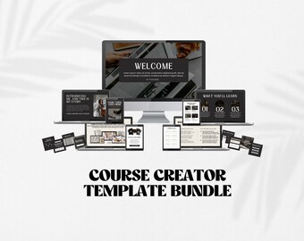 Course Creator Bundle | Coaching Templates | Ebook | Workbook | Webinar Slide Deck | Instagram Templates