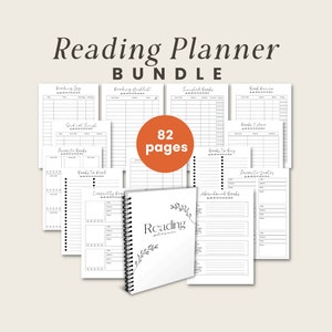 Reading Planner Printable | Printable Reading Planner Journal | Reading Journal Planner | Book Reading Planner | Printable Reading