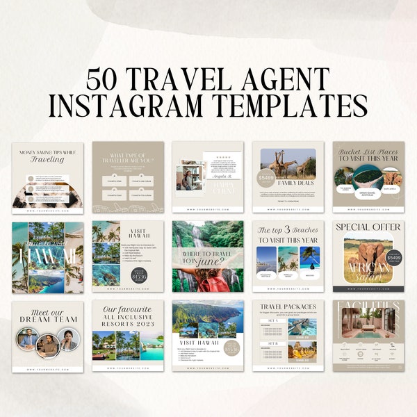 Travel Agent Instagram Template | Travel Agent Instagram | Travel Agent Instagram Templates | Travel Agent Social Media | Travel Agent Canva