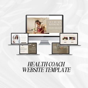 Health Coach Template | Health Coach Business | Health Coach Website Template | Website Template Coaching | Canva Website Template for Coach