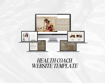 Health Coach Template | Health Coach Business | Health Coach Website Template | Website Template Coaching | Canva Website Template for Coach