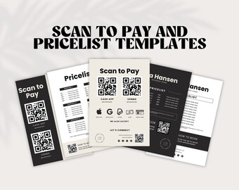 Szablon skanowania do zapłaty | Szablon skanowania do zapłaty Canva | Szablon skanowania do zapłaty Canva | Szablon skanowania do zapłaty Kod QR | Szablon skanowania do zapłaty i lista cen