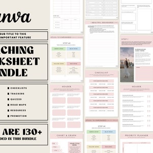 Coaching Template Canva | Canva Templates Coach | Workbook Canva Template Coach | Coaching Workbook Template | Coaching Worksheets