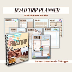 Road Trip Planners | Road Trip Planner | Vacation Road Trip Planner | Printable Road Trip Planner | Travel Planner | Trip Planner