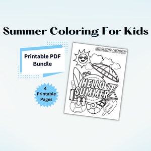 Summer Coloring Pages Printable | Printable Summer Coloring Pages | Summer Coloring Pages | Summer Color Sheets | Summer Kids Coloring