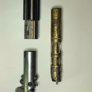 Graflex Lightsaber Proffieboard 3D MODEL FOR PRINT stl. Chassis with crystal chamber and spinning plasma gate. Neopixel. Cpx.