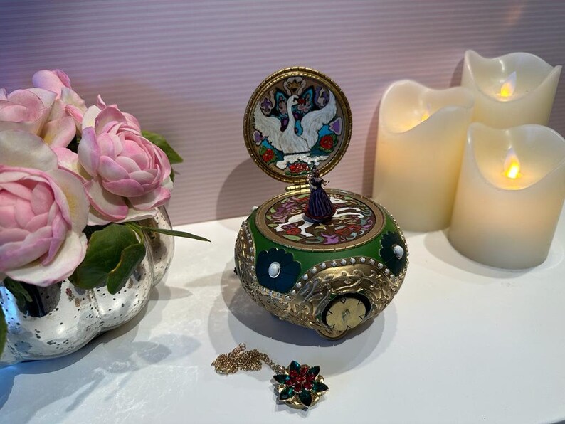 Anastasia Music Box Jewelry Necklace together in Paris V2 Etsy