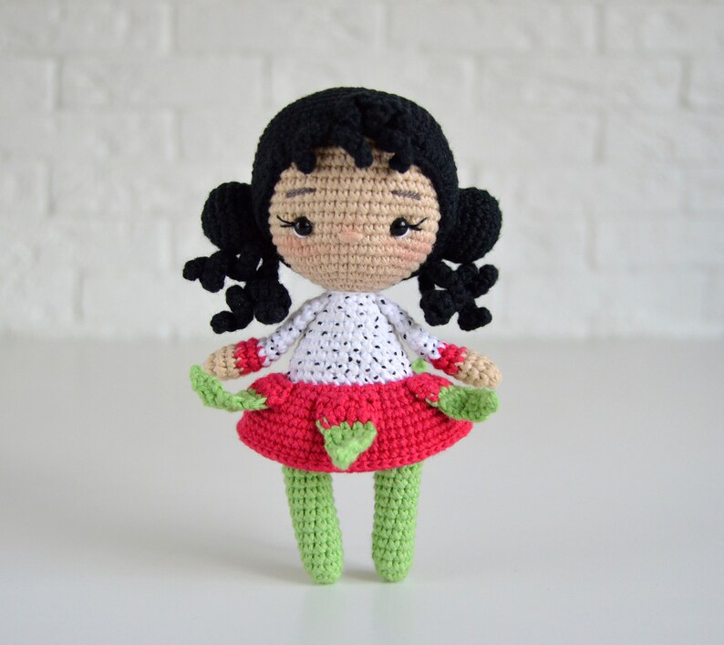 DIY PDF Crochet Amigurumi Pattern Dragon Fruit Doll Etsy