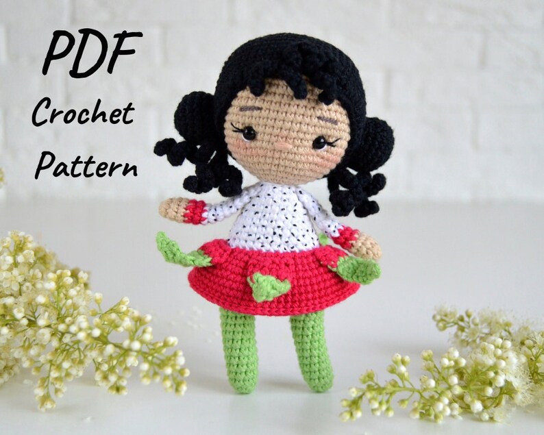 DIY PDF Crochet Amigurumi Pattern Dragon Fruit Doll Etsy