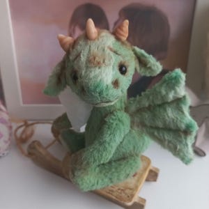 Dragon teddy, collectible teddy, interior doll, handmade teddy, viscose, teddy, teddy Dragon, artist teddy, collectible Doll