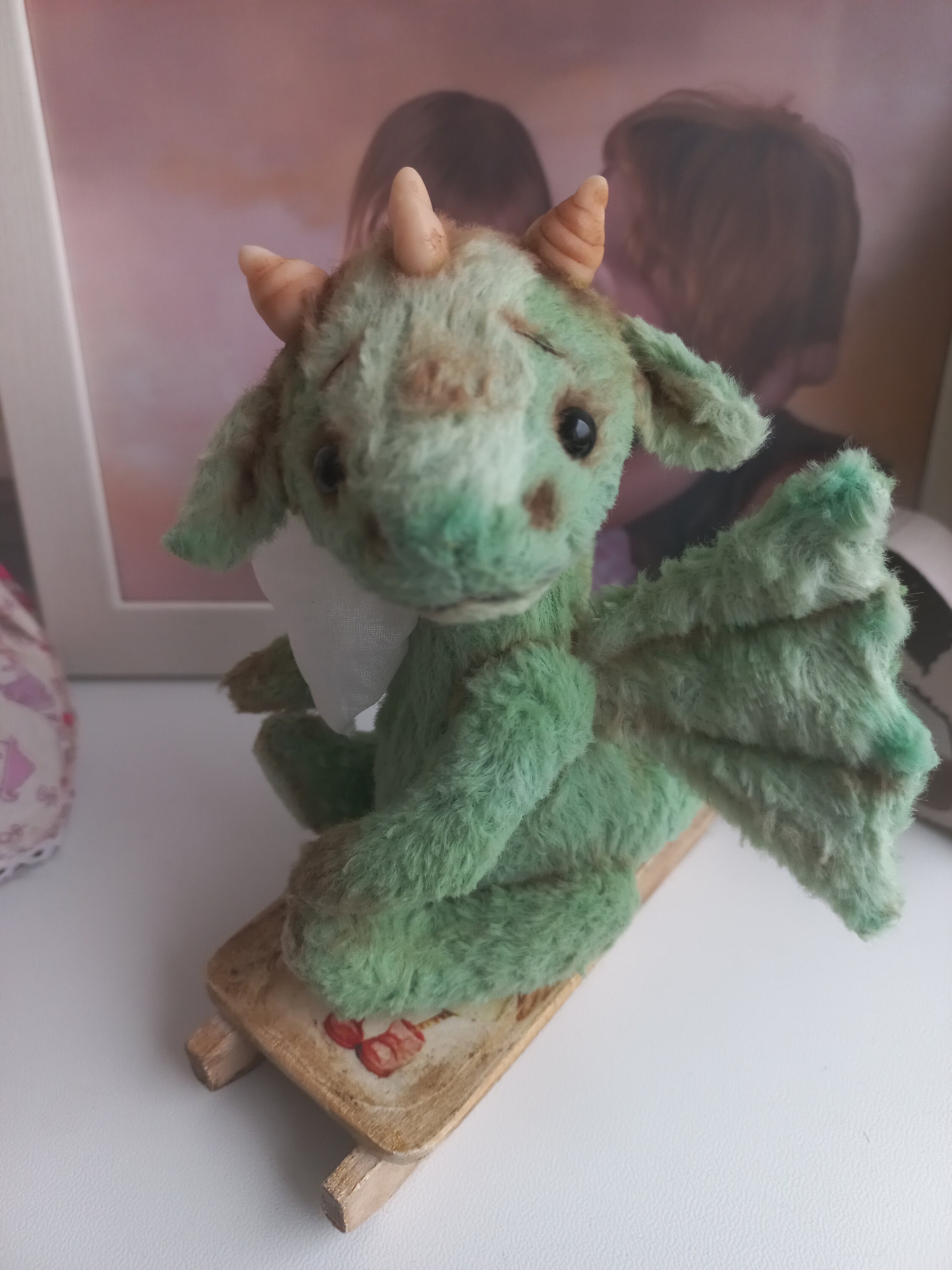 Dragon Teddy, Collectible Teddy, Interior Doll, Handmade Teddy, Viscose ...