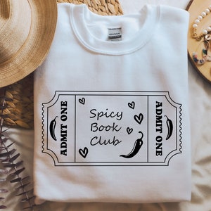 Spicy Book Lovers Club SVG, Smutty Book Club Cutting File, SVG files for Cricut, Book Lover svg, Book Lover png, Ticket SVG, Reading svg