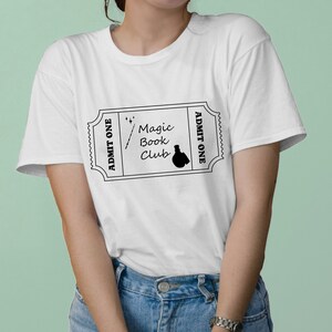 Magic Book Club SVG, Book Club Cutting File, SVG files for Cricut, Book Lover svg, Book Lover png, Ticket SVG, Reading svg