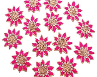 Zardosi Designer, 3,5 cm de diamètre, cou à coudre sur des patchs appliqués décoratifs Broderie pour vêtements, vestes, chemisiers, sari, décoration