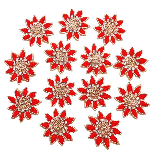 Zardosi Designer, 3,5 cm de diamètre, cou à coudre sur des patchs appliqués décoratifs Broderie pour vêtements, vestes, chemisiers, sari, décoration