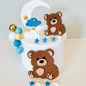 Teddy Bear Cake Topper Teddy Bear Cake Decorations edible fondant