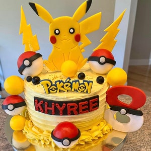 Pikachu cake topper Pokemon cake Topper Pokémon birthday cake Pikachu birthday cake Birthday Cake Decorations