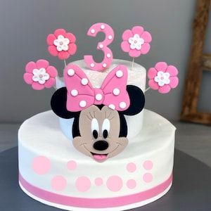 Minnie Mouse cake topper Minnie Mouse Birthday Cake decorations fondant