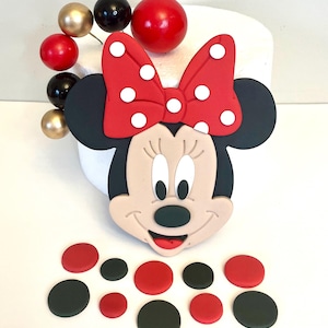 Minnie Mouse Cake Topper Minnie Mouse Birthday cake edible Fondant