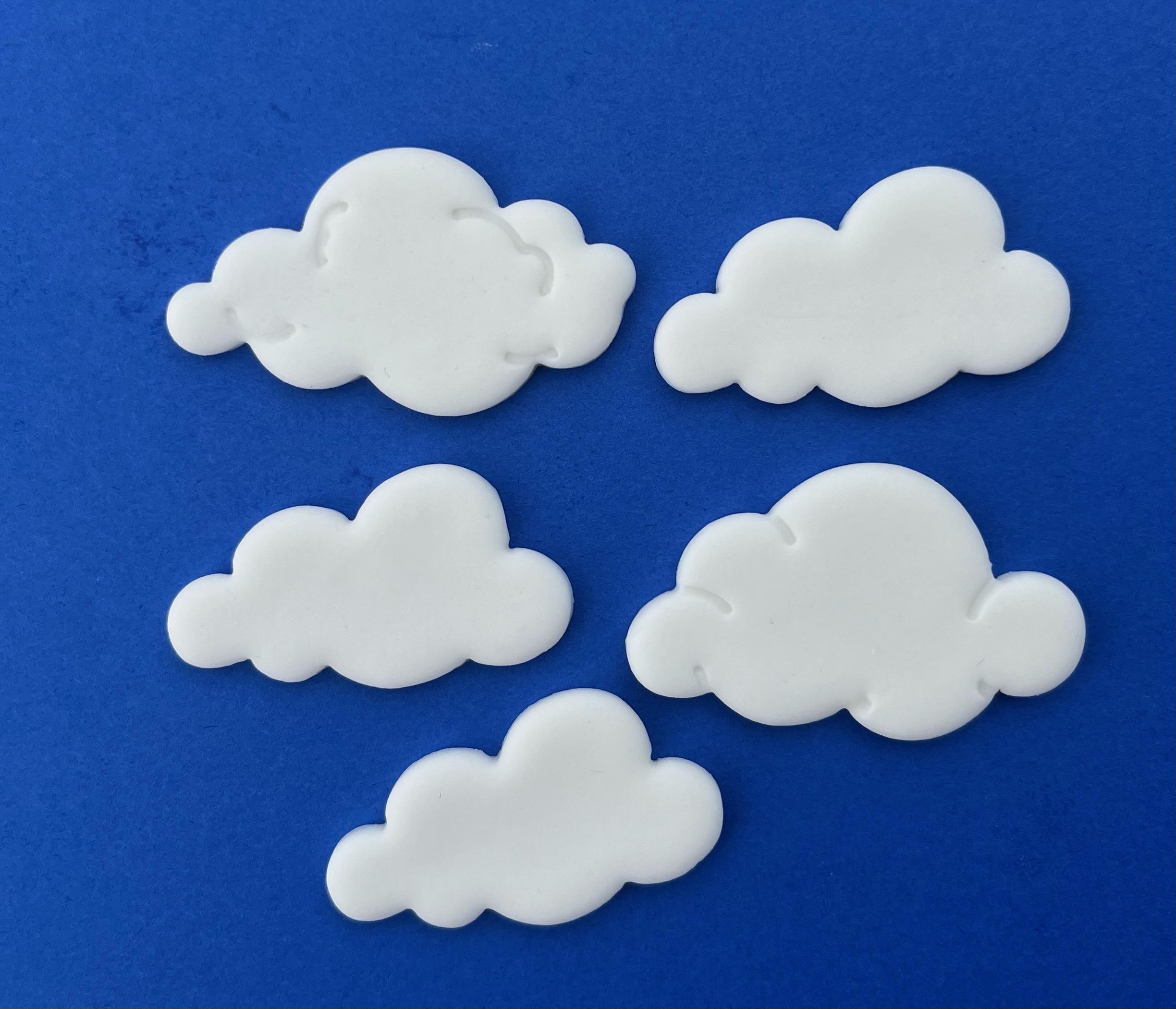 Bluey Fondant Cake Topper with Clouds