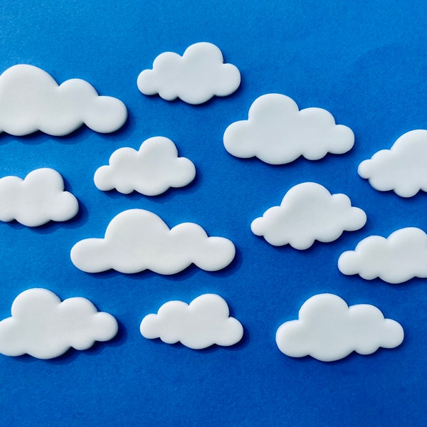 Clouds cake topper Fondant clouds Clouds Birthday Cake Super Mario cake Topper Toy Story cake topper Baby Shower Cake