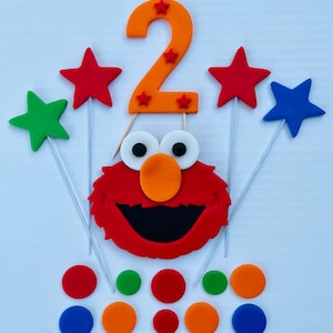 Elmo Cake Topper Elmo Birthday Cake edible fondant