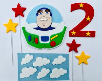 Buzz Lightyear Birthday Cake Buzz Lightyear Cake Topper Birthday cake decorations Toy Story Birthday Cake fondant