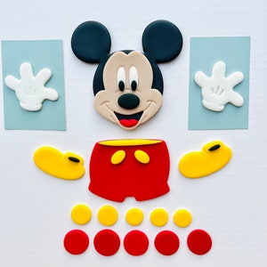 Mickey Mouse cake topper Mickey Birthday Cake Mickey Mouse birthday Cake decorations edible fondant