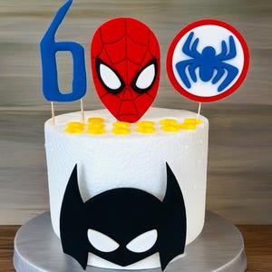 Spiderman cake topper Spiderman birthday cake Spiderman cake decorations, fondant, cake decor