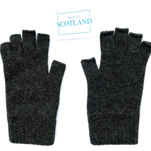 Ladies 100% Pure Cashmere Fingerless Gloves zdjęcie 5