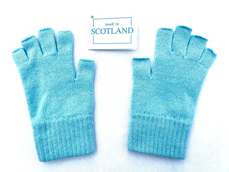 Ladies 100 Pure Cashmere Fingerless Gloves Etsy