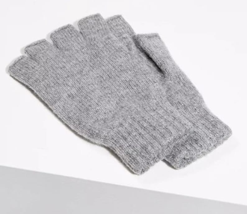 Ladies 100% Pure Cashmere Fingerless Gloves zdjęcie 3