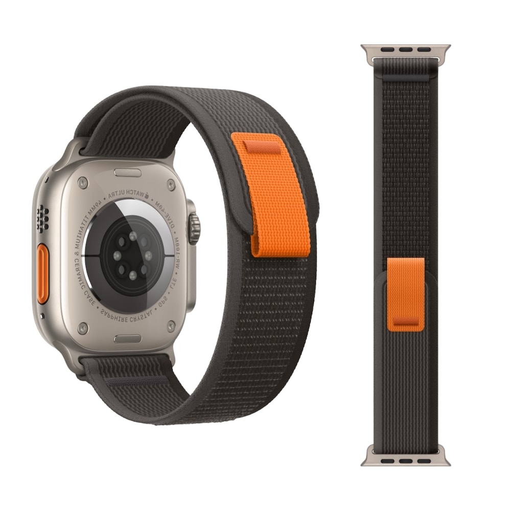 Black nylon watch band