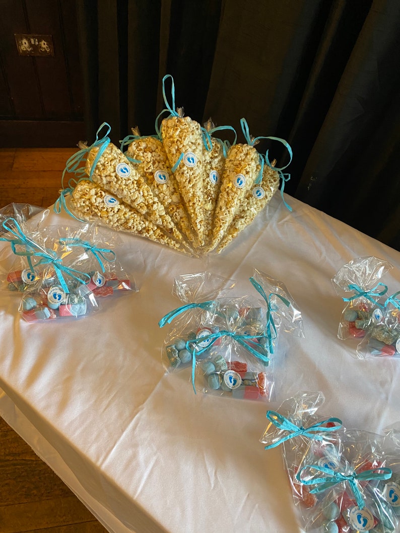 Prefilled Popcorn Cones Basic Popcorn Cone Small Popcorn Cones Party Cones Sweet Cones Party Bag Fillers Party Centrepiece image 9