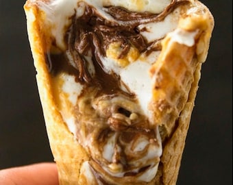 S'mores Waffle Cones - Camping Food - Bonfire Night - Festival - S'mores Cones - Marshmallow Cones - Camping Essentials