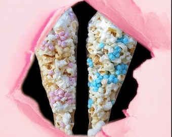 Fruity Sweet Popcorn Cones - Baby Shower Popcorn Cones - Gender Reveal Sweets - Party Popcorn Cones - Millions Sweet Cones