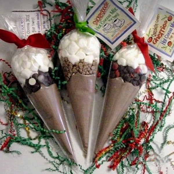 Hot Chocolate Cones - Birthday Cones - Christmas Cones - Hot Chocolate Cones - Christmas - Party Favours - Birthday Gifts