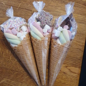 Sweet Waffle Cones - Sweet Cones - Birthday Favours - Party Gifts - wafer cones - Sweet Gifts - Stocking Fillers - Thank You Gifts - Party