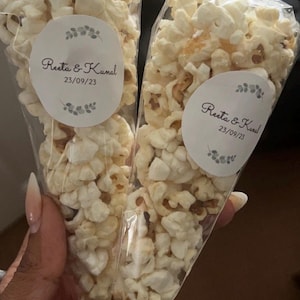 Prefilled Popcorn Cones - Basic Popcorn Cone - Small Popcorn Cones - Party Cones - Sweet Cones - Party Bag Fillers - Party Centrepiece