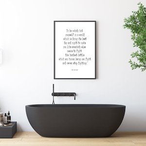 EE Cummings, To be nobody...,  Downloadable Poetry, Downloadable Art, Printable Poetry, Poetry Gift, Instant download, minimalistic, art.
