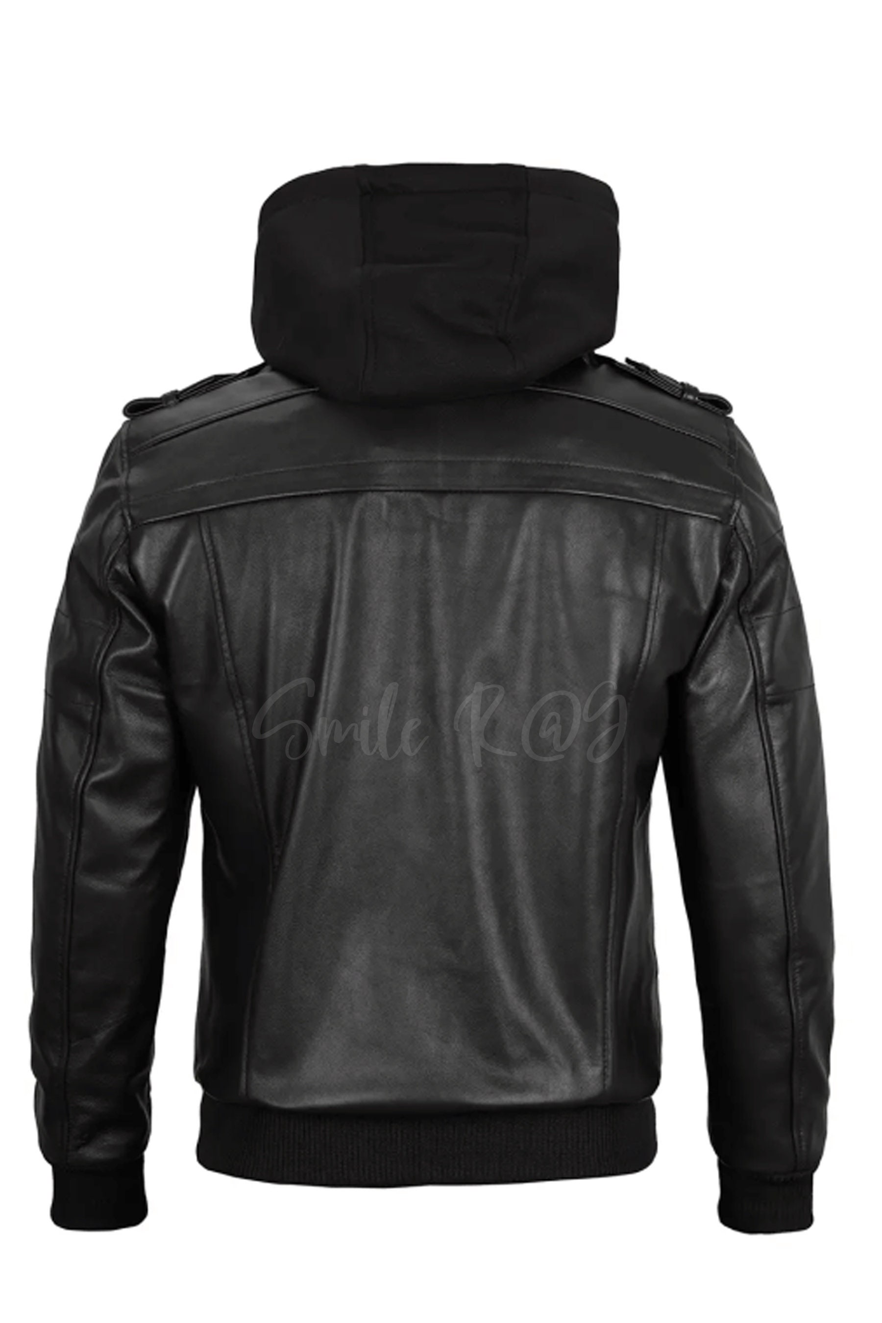 早い者勝黒L Leather Appliqué HoodedSweatshirt｜パーカー 