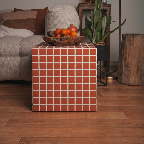 Cube carrelé Terracotta