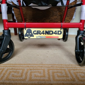 Personalised Star Wars Darth Vader Number Plate for Mobility Scooter | Elderly Walking Frame | Wheel Chair | Custom | 3D Printed | Accessory