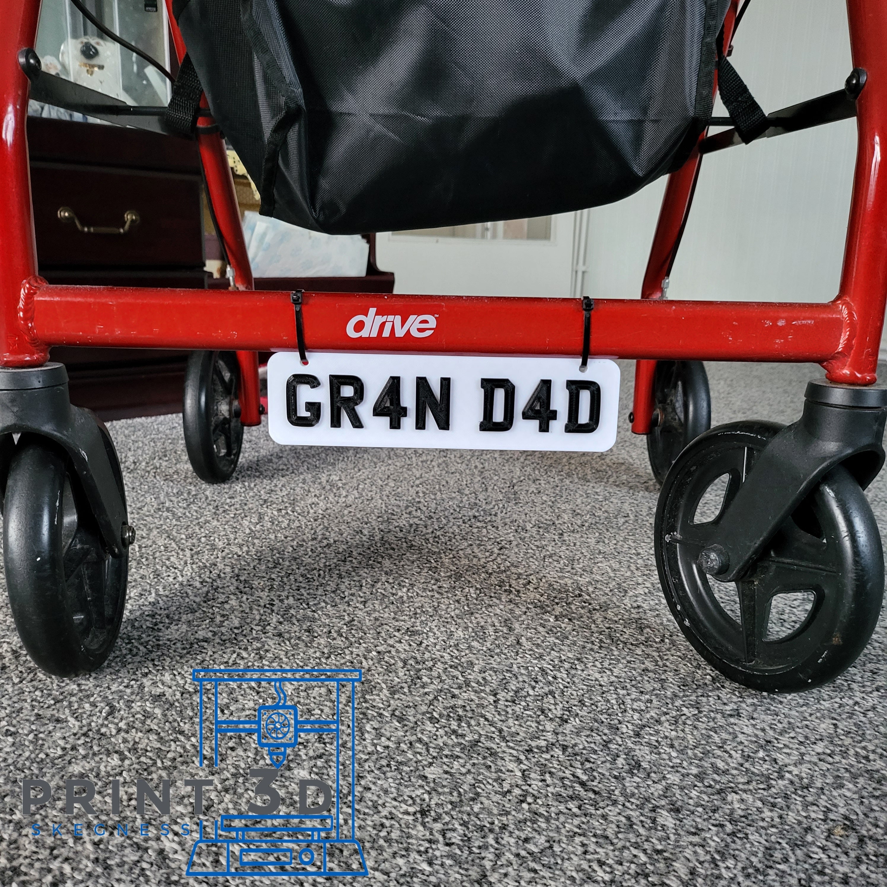 Personalised Number Plate for Mobility Scooter | Elderly Walking