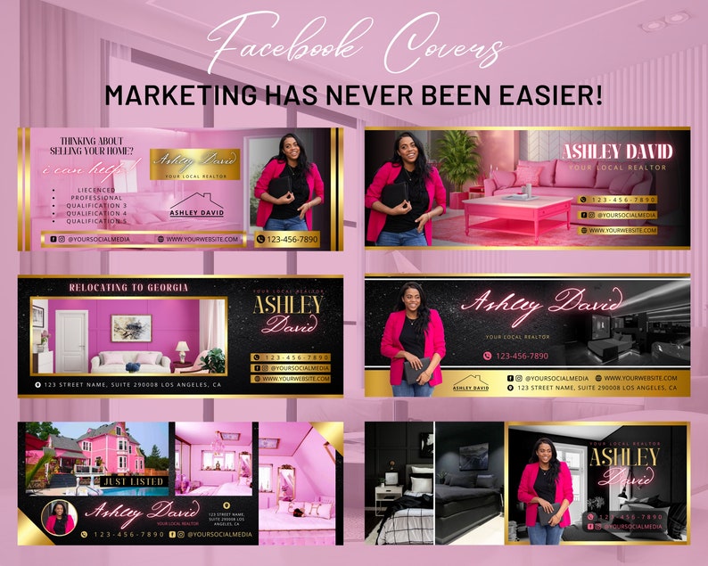 Facebook Cover Banner Real Estate, Real Estate, Social Media Banner Real Estate Marketing Banner