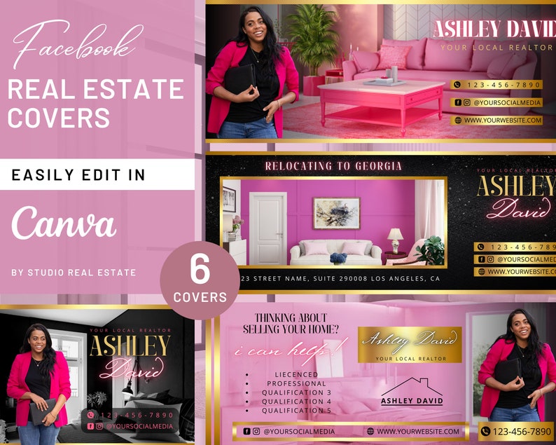 Facebook Cover Banner Real Estate, Real Estate, Social Media Banner Real Estate Marketing Banner