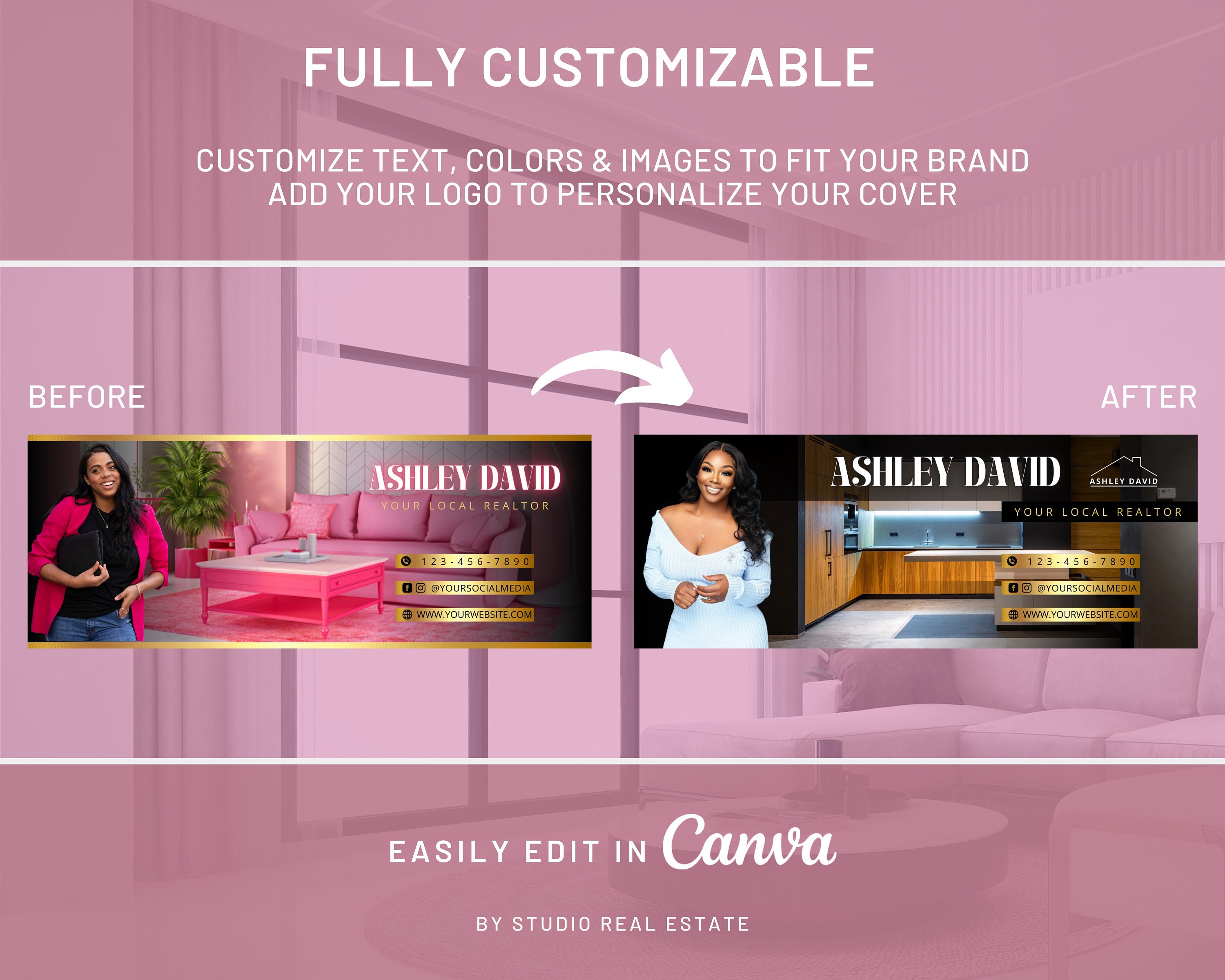 Facebook Cover Banner Real Estate, Real Estate, Social Media Banner Real Estate Marketing Banner