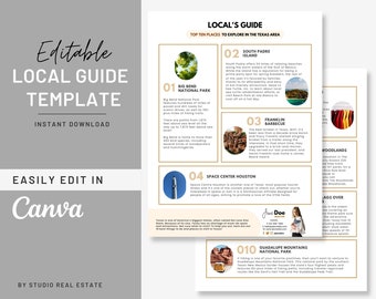 Real Estate Local Guide Template, Welcome Guide, City Guide Flyer ...