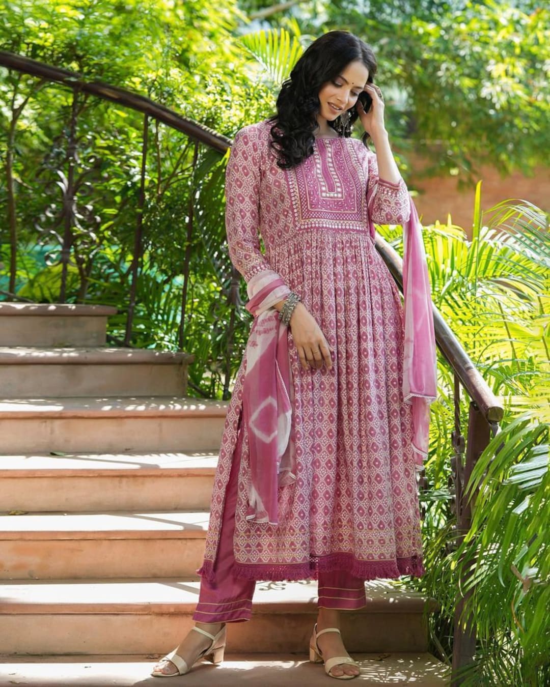Beautiful 100 Cotton Nyra Cut Kurti With Pant and Duppatta Etsy